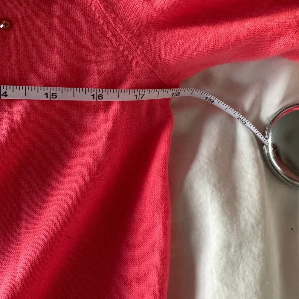 Kate Spade NY Pink Embellished Wool Cardigan Sweater